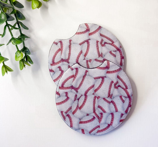 Softball Car Coasters