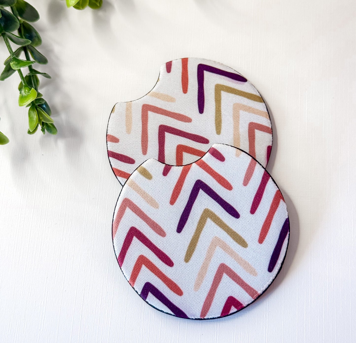 Boho Chevron Car Coasters