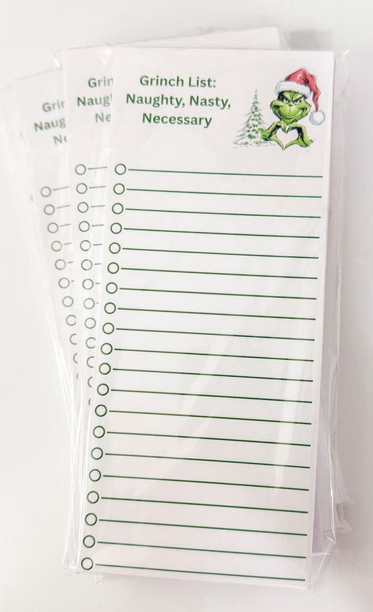 Grinch List Notepad
