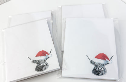Christmas Highland Cow Notepad
