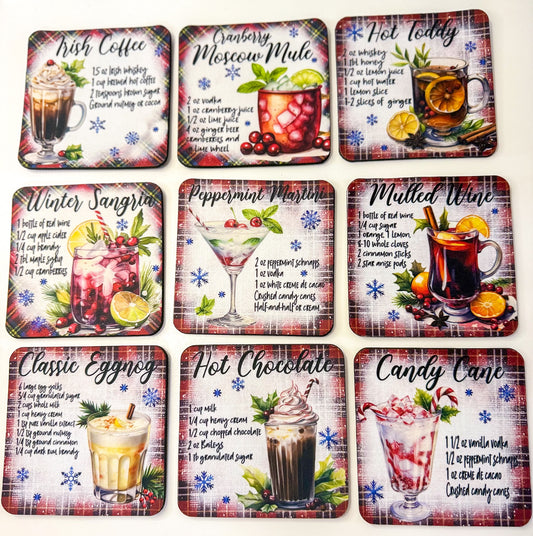 Holiday Cocktail Coasters