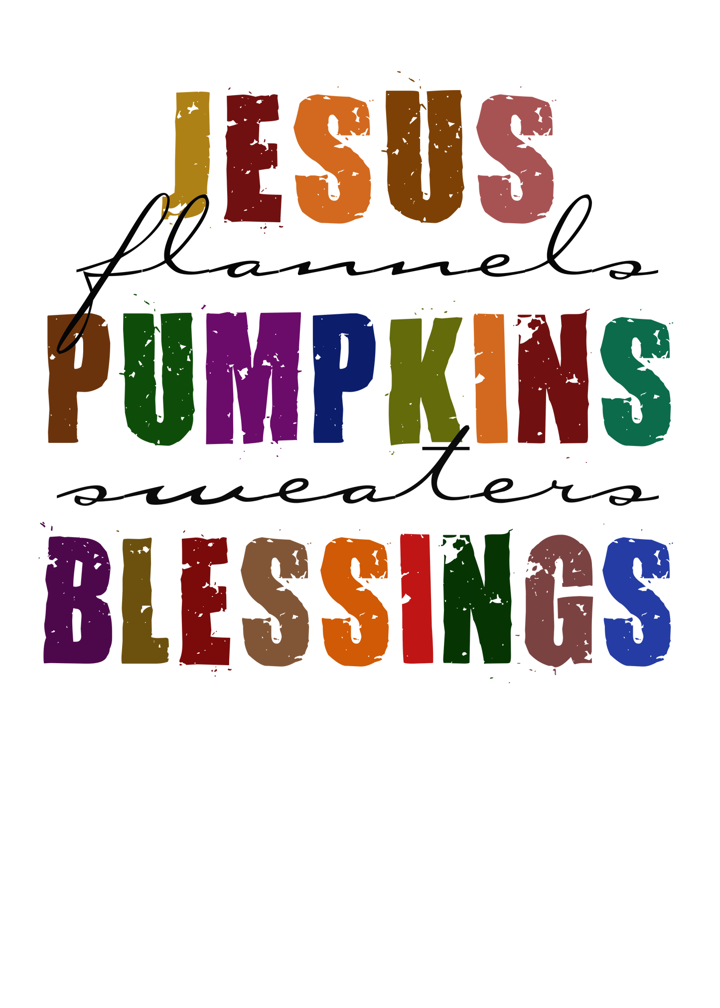 Jesus Pumpkins Blessing DTF