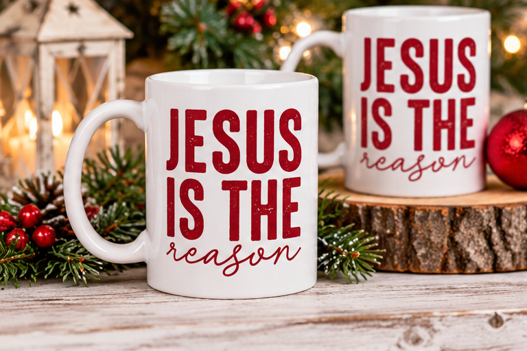 Jesus Is the Reason Christian Christmas Mug