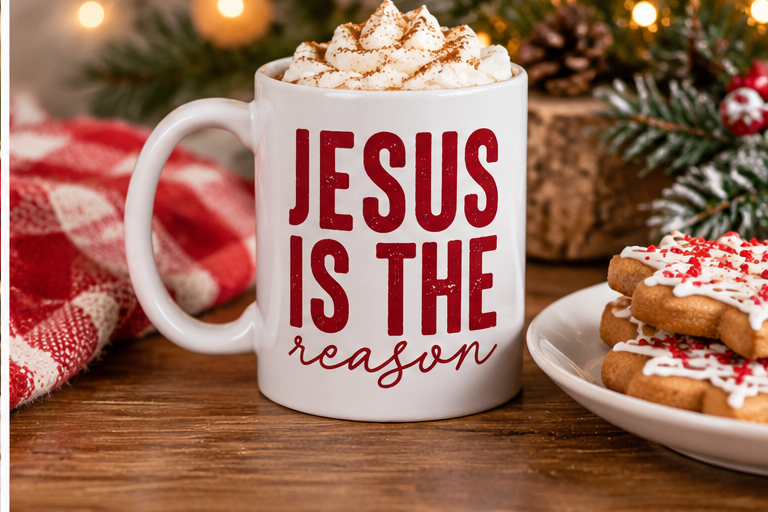 Jesus Is the Reason Christian Christmas Mug