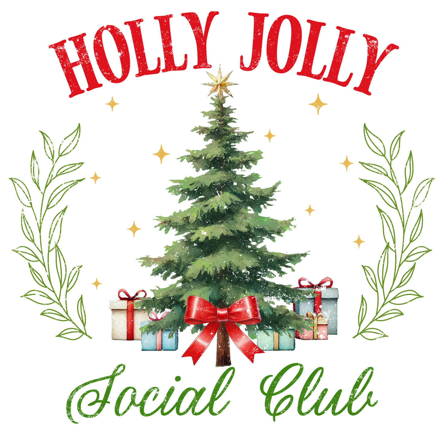 Holly Jolly Social Club DTF Transfer
