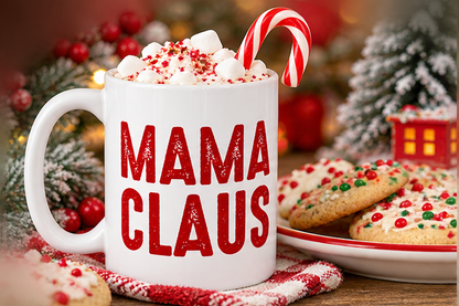Mama Claus Christmas Mug | Holiday Coffee Mug for Mom