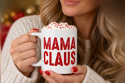 Mama Claus Christmas Mug | Holiday Coffee Mug for Mom
