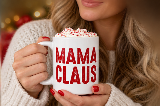 Mama Claus Christmas Mug | Holiday Coffee Mug for Mom
