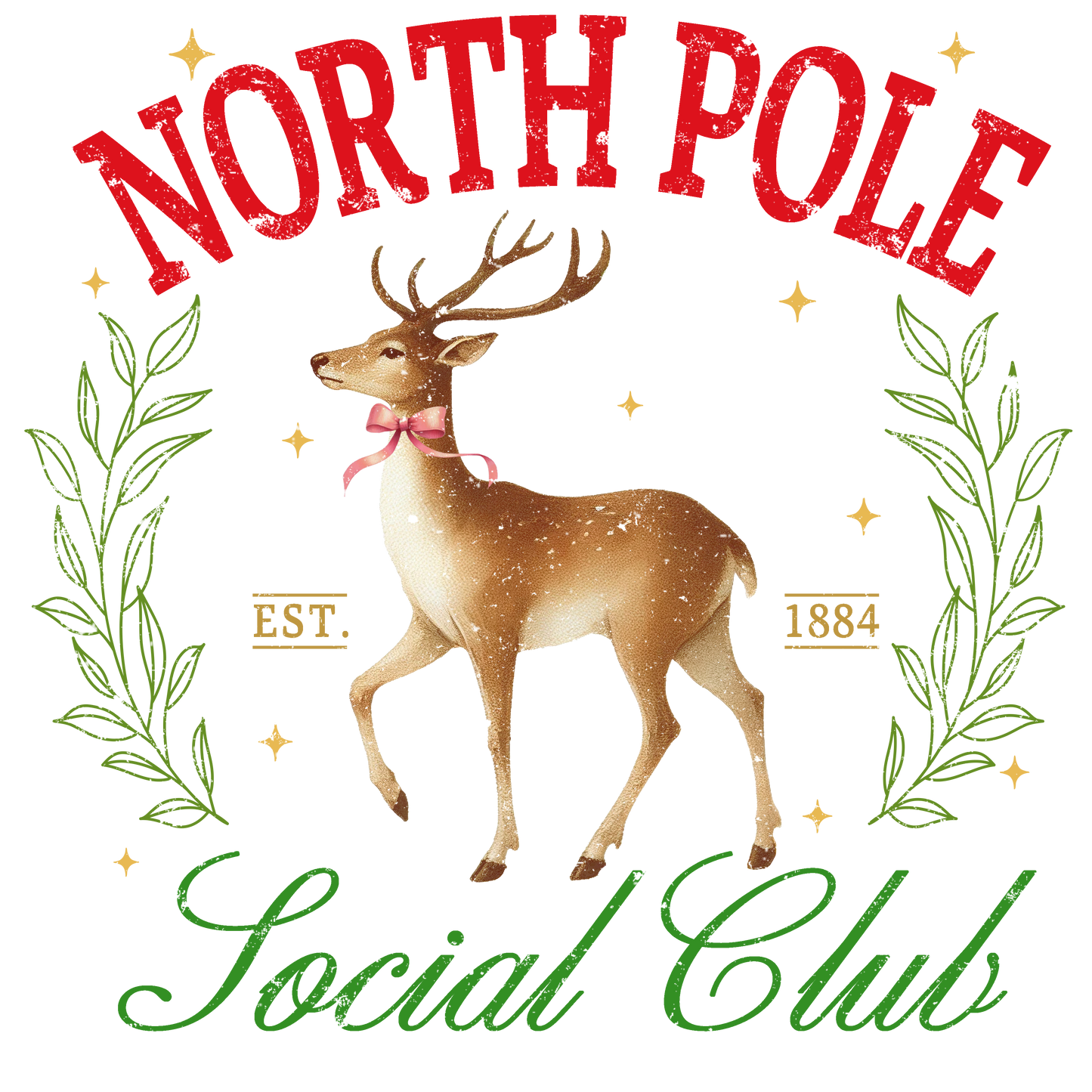 North Pole Social Club DTF Transfer