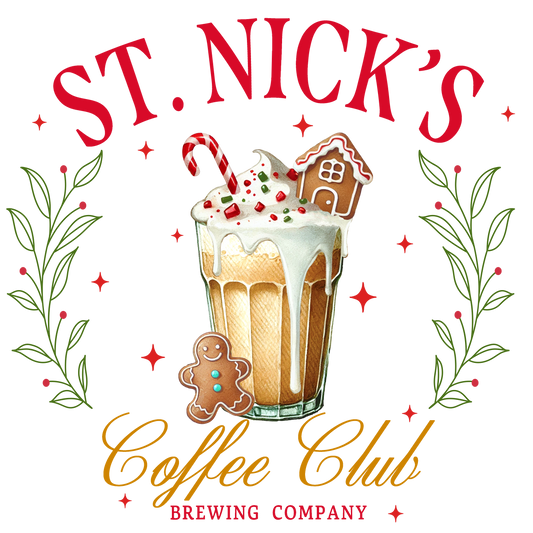 St. Nicks Coffee Club DTF Transfer