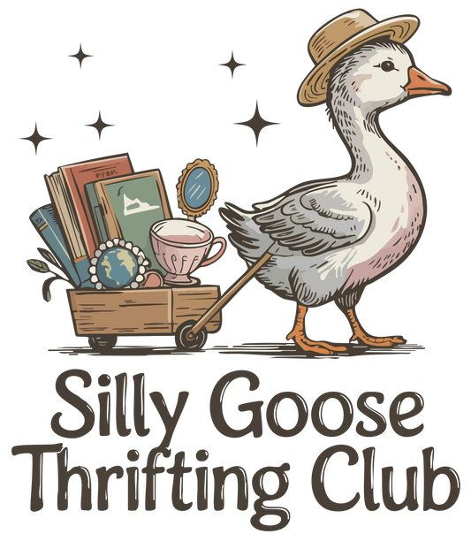 Silly Goose Thrifting Club UVDTF Decal