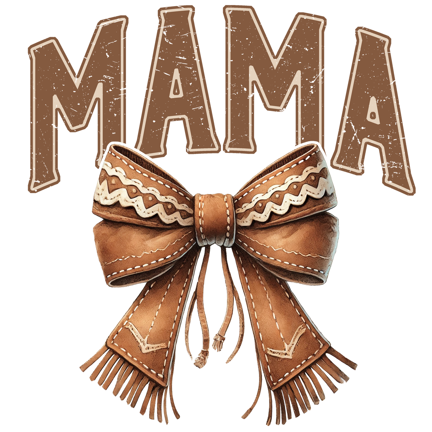 Mama Classic Western Bow DTF Transfer