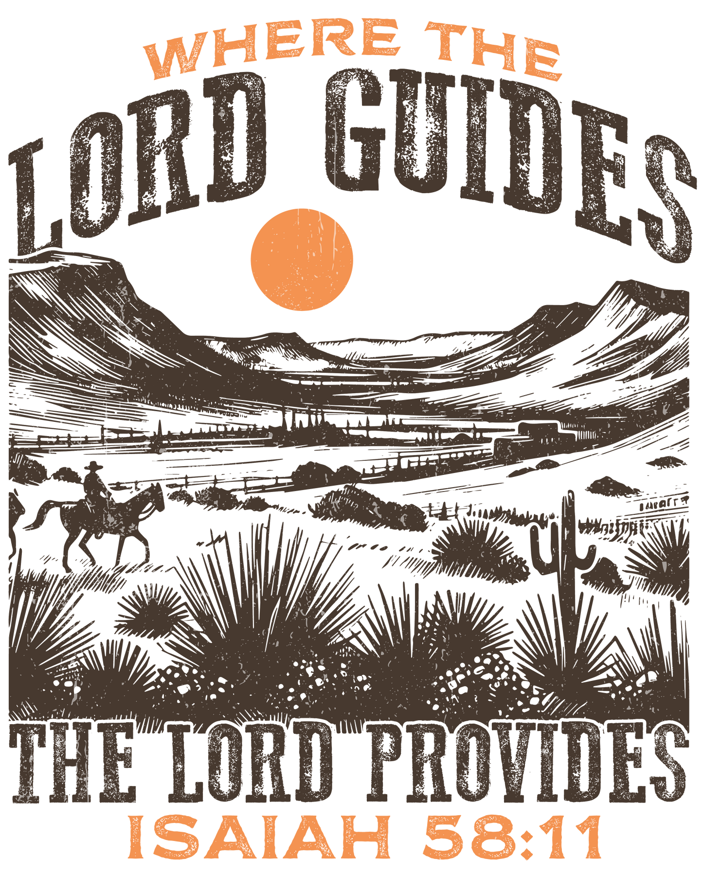 Where the Lord Guides DTF Transfer