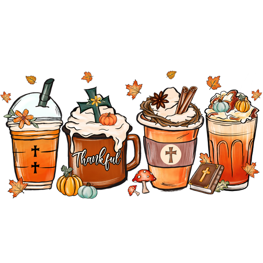 Autumn Christian Cups DTF Transfer