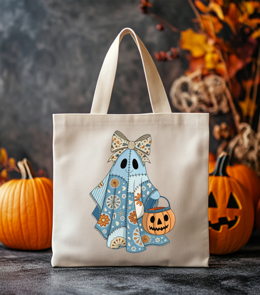 Cute Bluey Ghost Kids Tote