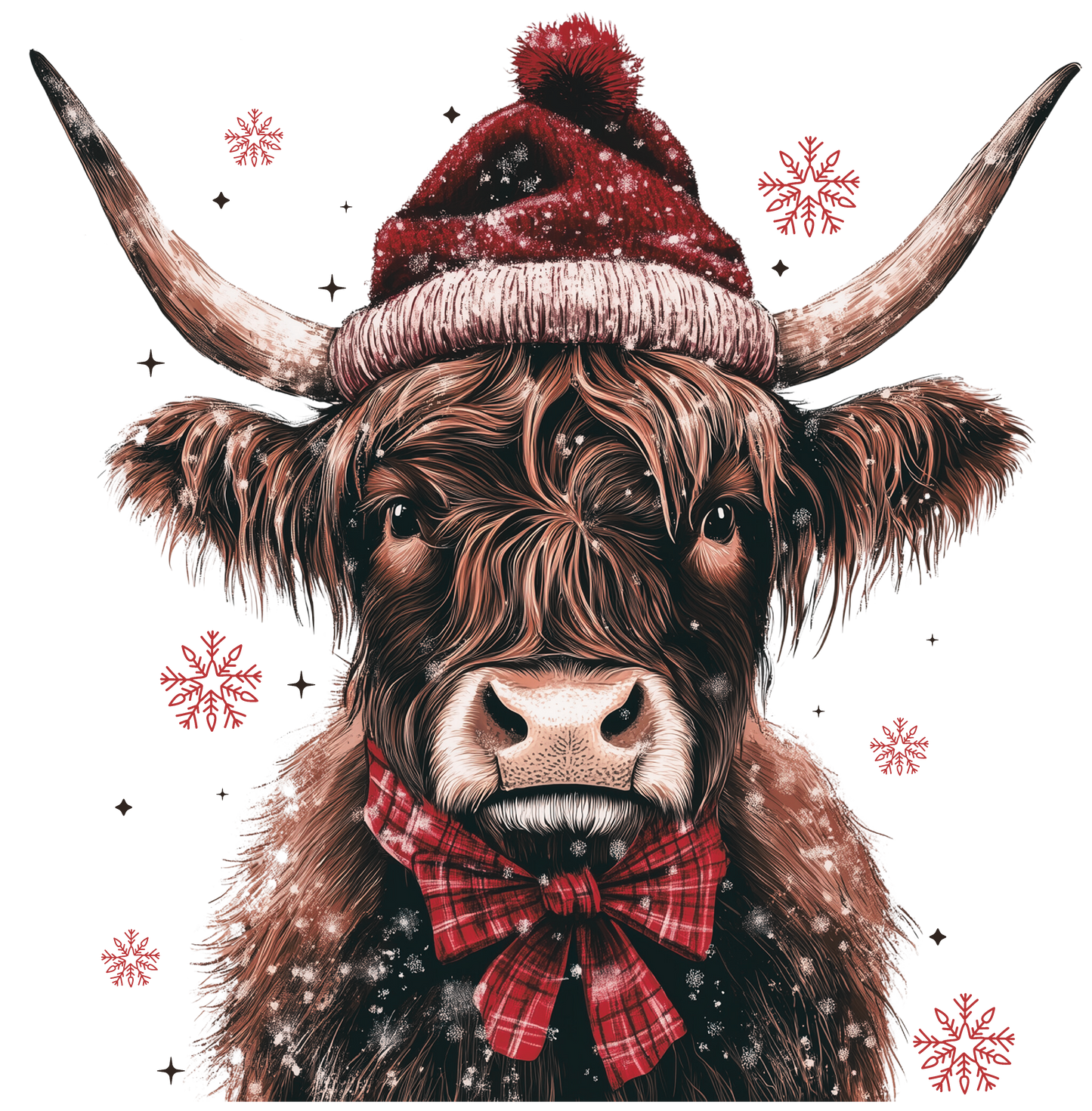 Highland Christmas Cow DTF Transfer