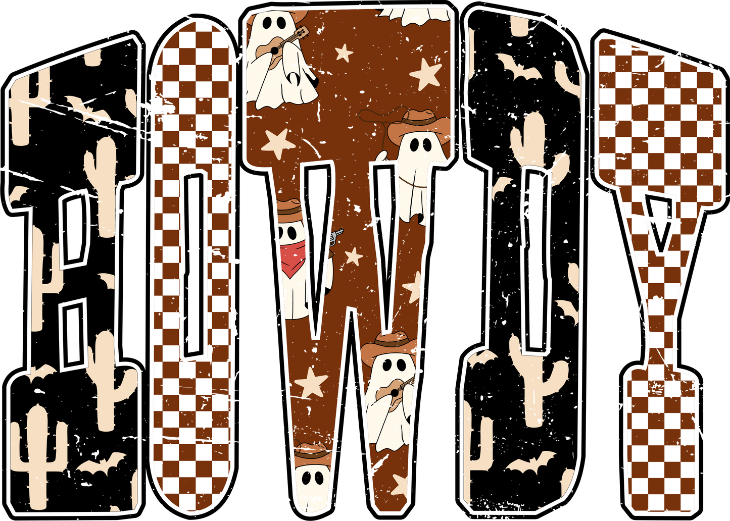 Halloween Howdy Patterned DTF Transfer