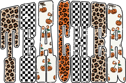 Distressed Halloween Teacher DTF Transfer