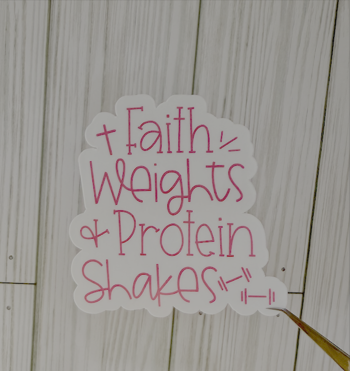 Faith Weights Shakes Sticker
