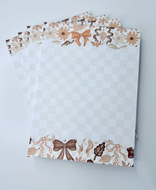 Fall Bows Notepad