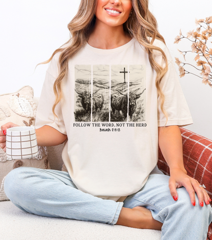 The Word, Not the Herd—Highland Cow T-shirt