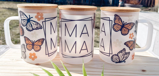 Mama Butterfly Frosted Mug