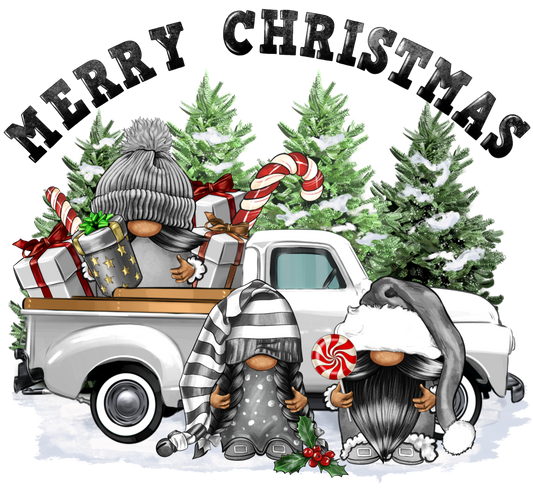 Gnome Merry Christmas DTF Transfer