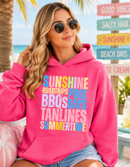 Sunshine Roadtrip Pool Days Hoodie