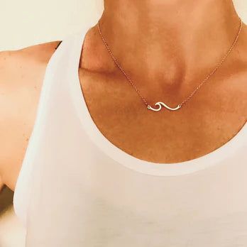 Upon the Waters Wave Necklace